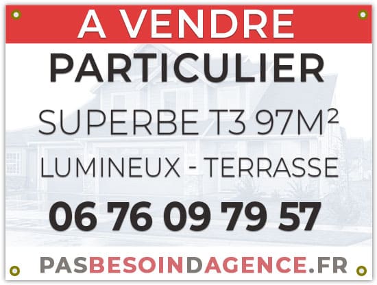 panneau de vente pour appartement maison particulier a particulier